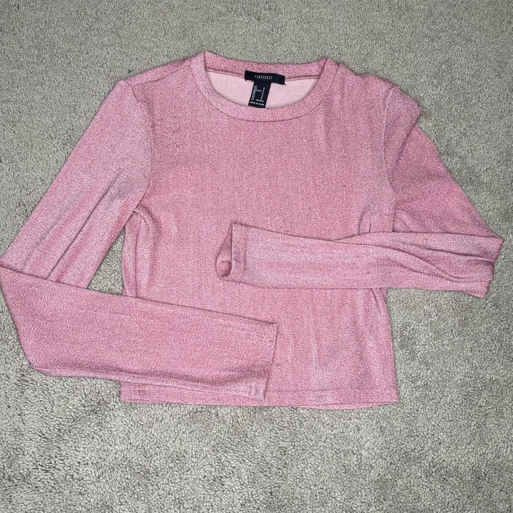 Pink Glitter long sleeve top